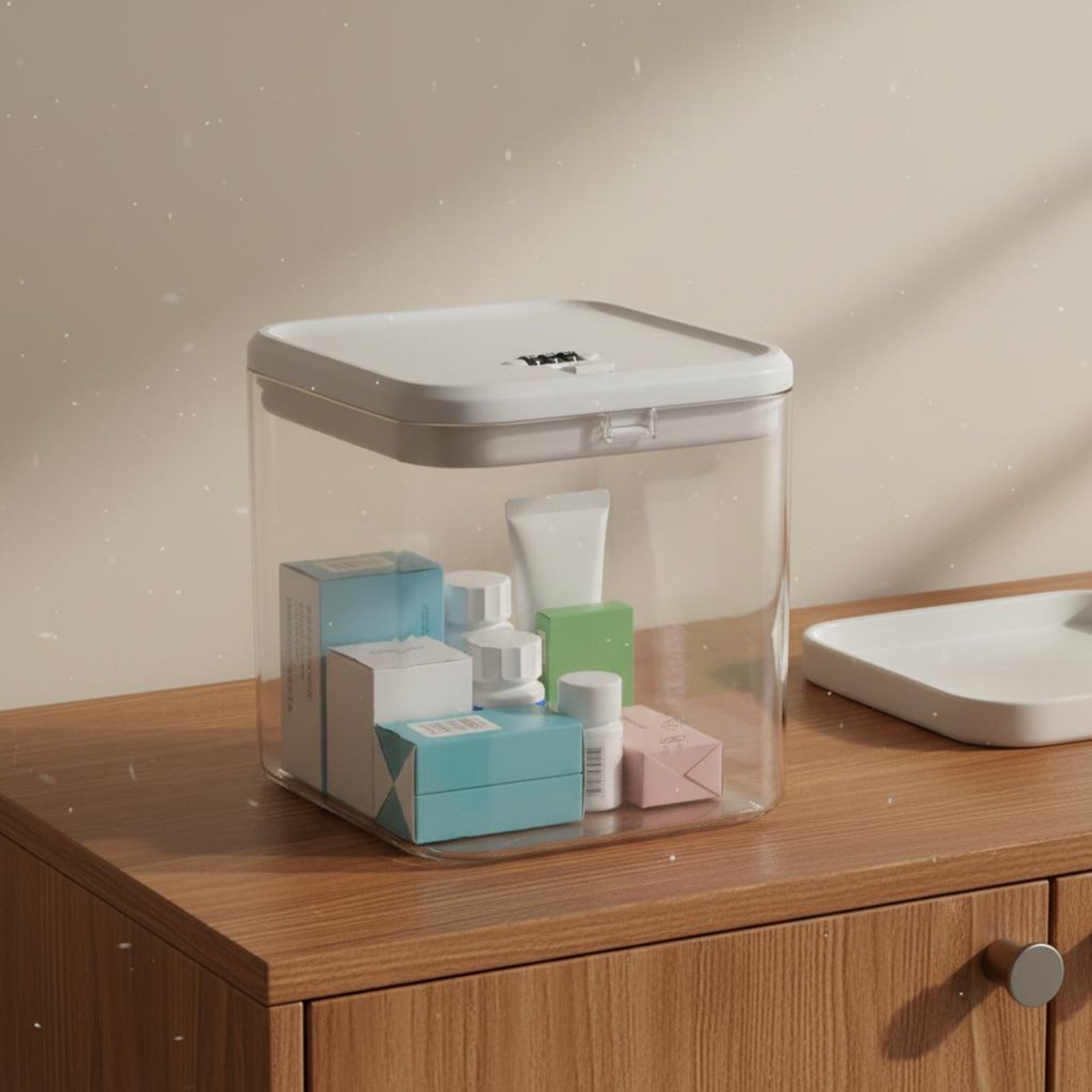 Food & Snacks Coloring - Caja Transparente con Cerradura, Caja de