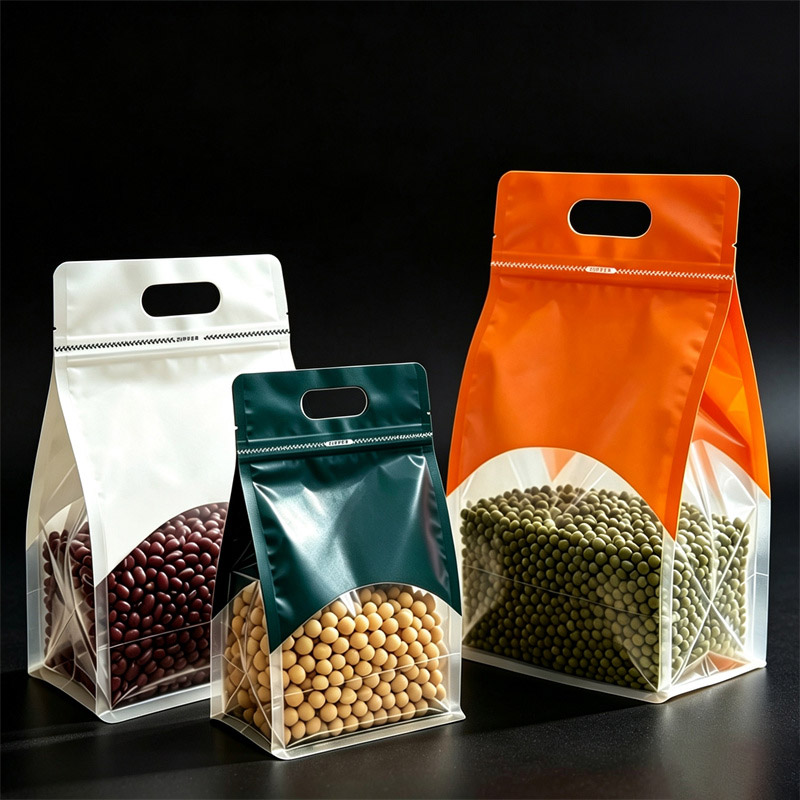 Logo Food Snack - 50 Bolsas Transparentes Reutilizables, Bolsa Resellable