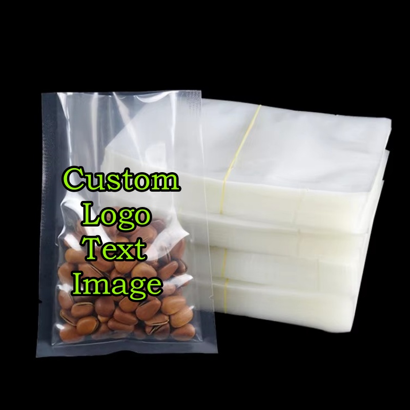 Logo Food Snack - 100 Bolsas de Plástico Transparente al