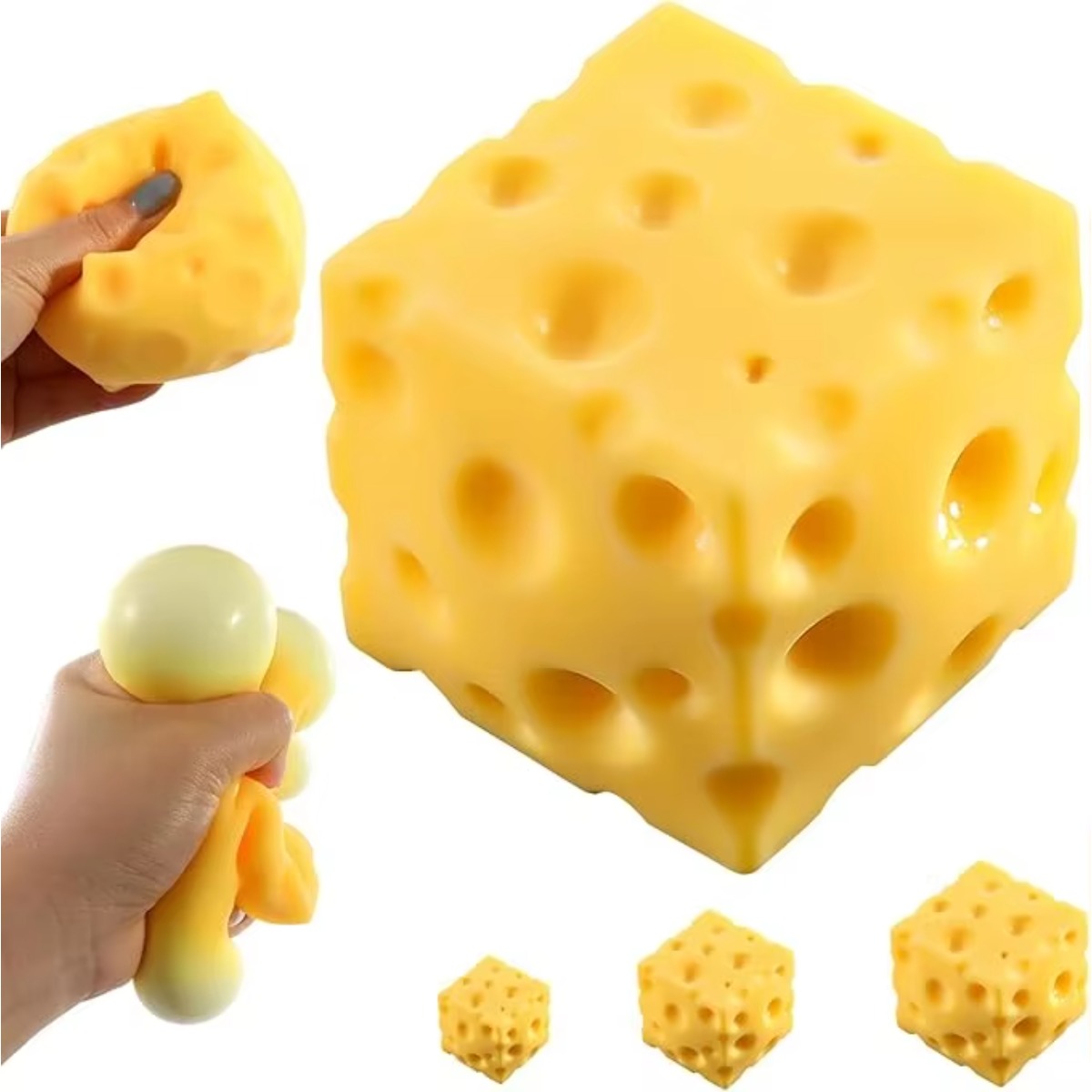 Food & Snacks Coloring - Pelota Antiestrés de Queso, Juguete Sensorial