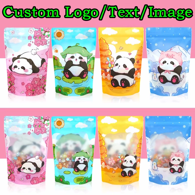Logo Food Snack - 100 Bolsas de Aluminio con Cierre