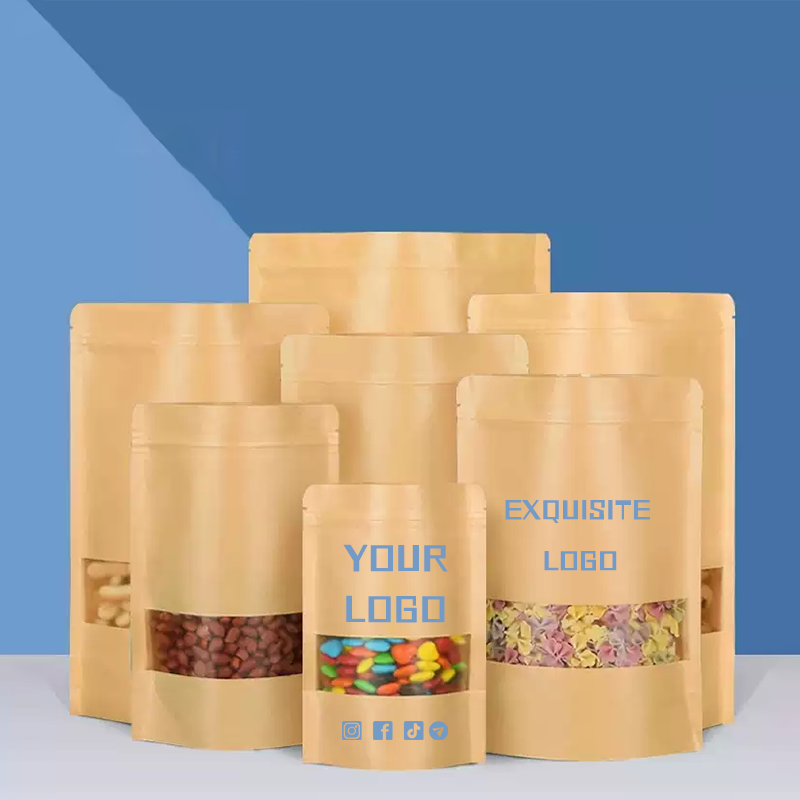 50 bolsas de papel kraft, bols - Logo Food Snack reseña y precio