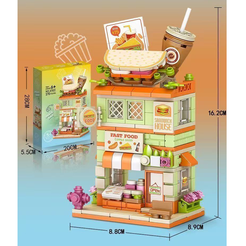 Bloques de construcción creati - Food City Snacks reseña y precio